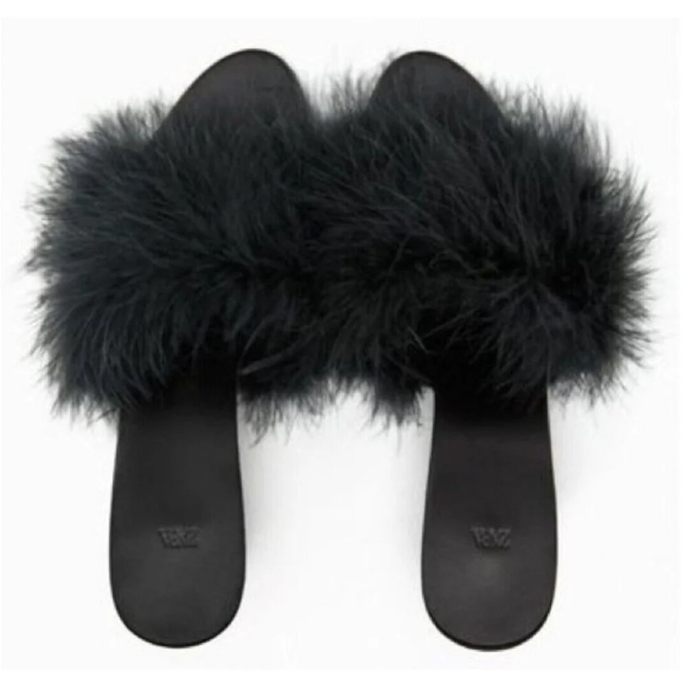 ZARA Feather Sandals Size EU 40/US 9.5